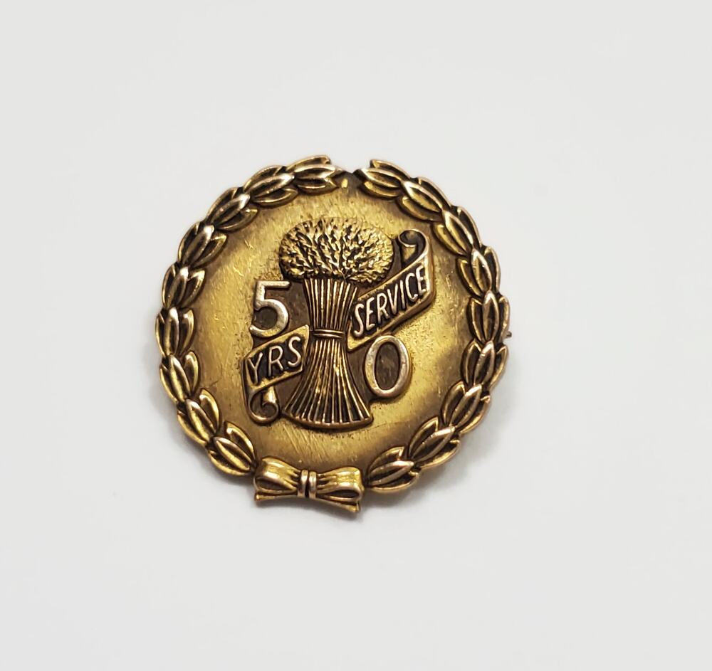 Patrons of Husbandry Fraternal Pin 50 Years Service 1/10 10K Gold Filled